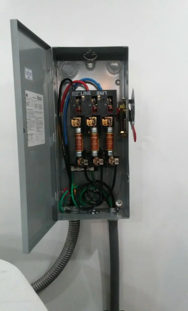 Three-phase disconnect switch installed for Electrical Wiring & Rewiring in Stapleton
