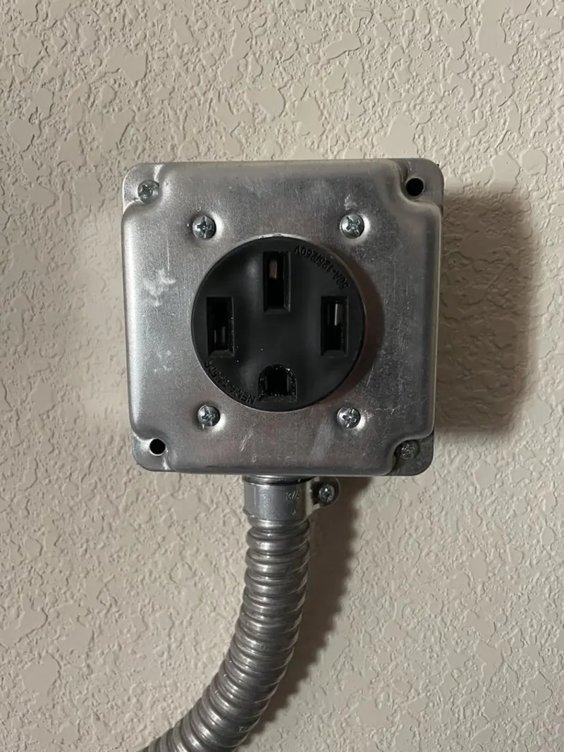 NEMA 14-50 outlet installed for Smart Home Electrical in Stapleton
